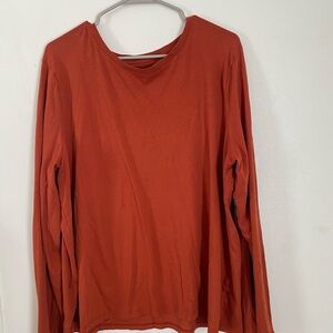 Time and Tru Women's Terracotta Long Sleeve Tee